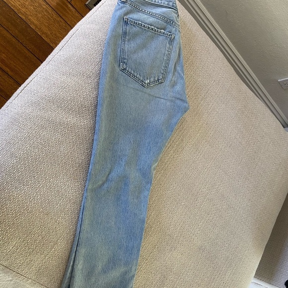Title:
AGOLDE 90s Distressed High Rise Straight Jeans Size 30 - Picture 6 of 8
